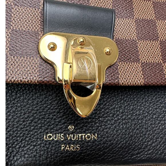 Louis Vuitton Damier Ebene Vavin PM Shoulder Bag – Black Leather & Brown Canvas - Picture 4 of 16